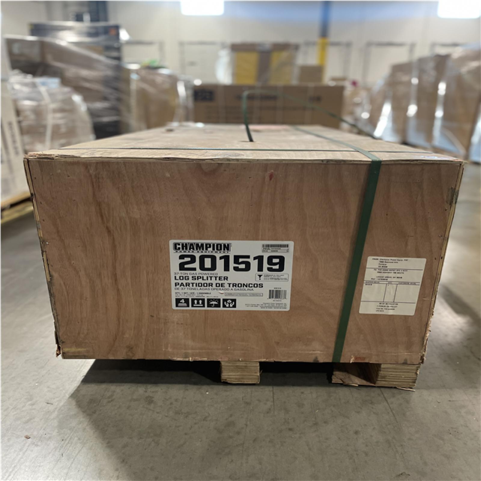 DALLAS LOCATION- Champion 37 Ton 338cc Full Beam Vertical/Horizontal Op Gas Wood Log Splitter