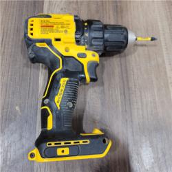 AS-IS DEWALT ATOMIC 20-Volt Lithium-Ion Cordless 1/2 in. Compact Hammer Drill with 3.0Ah Battery, Charger and Bag