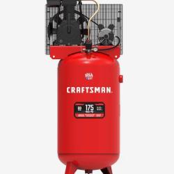 DALLAS LOCATION - CRAFTSMAN 80-Gallon Two Stage Electric 175 PSI Vertical Air Compressor with Accessories