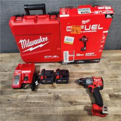 HOUSTON LOCATION - AS-IS (APPEARS LIKE NEW) Milwaukee 2904-22 Hammer Drill Driver Kit with Batteries  Charger & Tool Case  Red