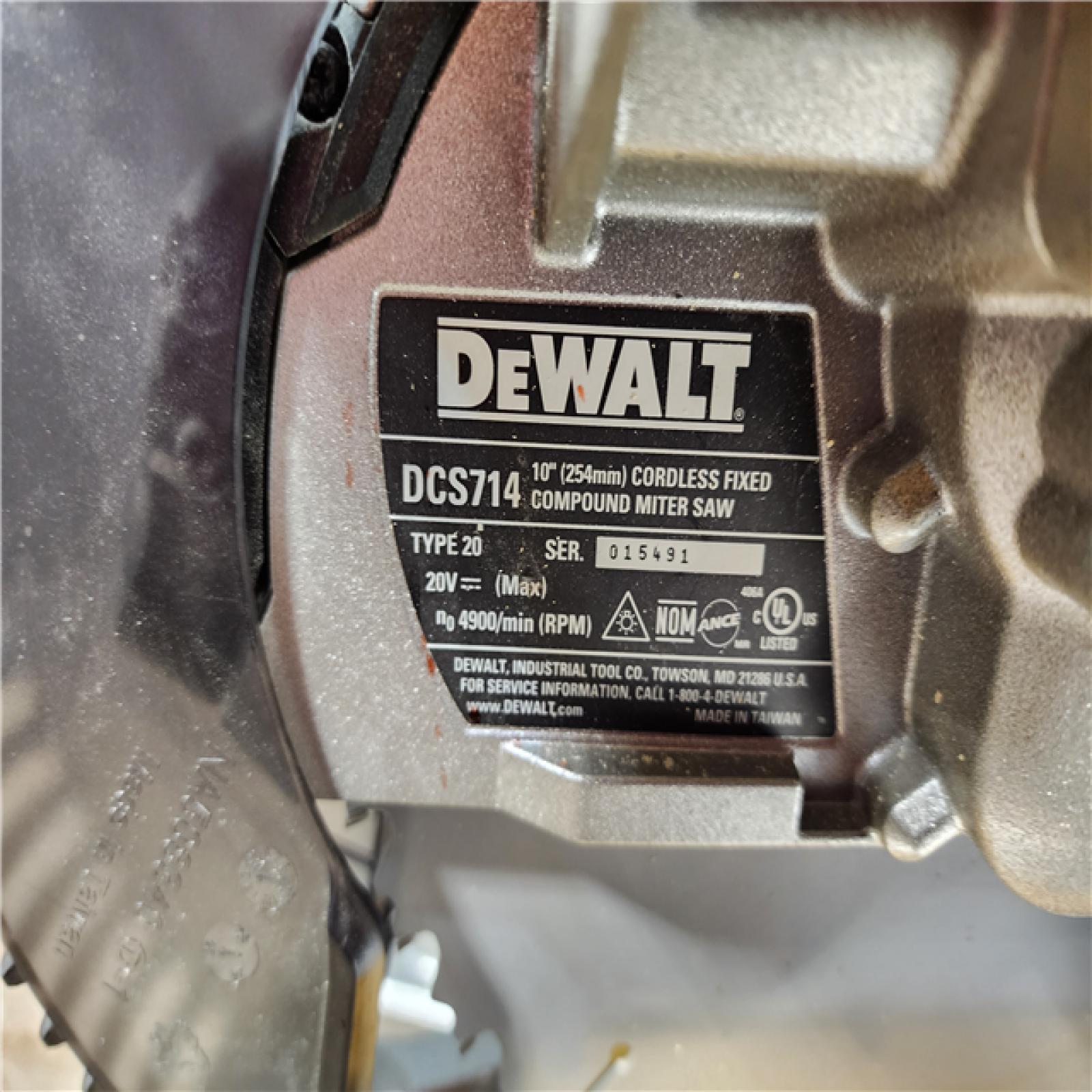 HOUSTON LOCATION - AS - IS 20-Volt MAX XR Cordless 10 in. Dual Bevel Fixed Miter Saw (Tool Only)