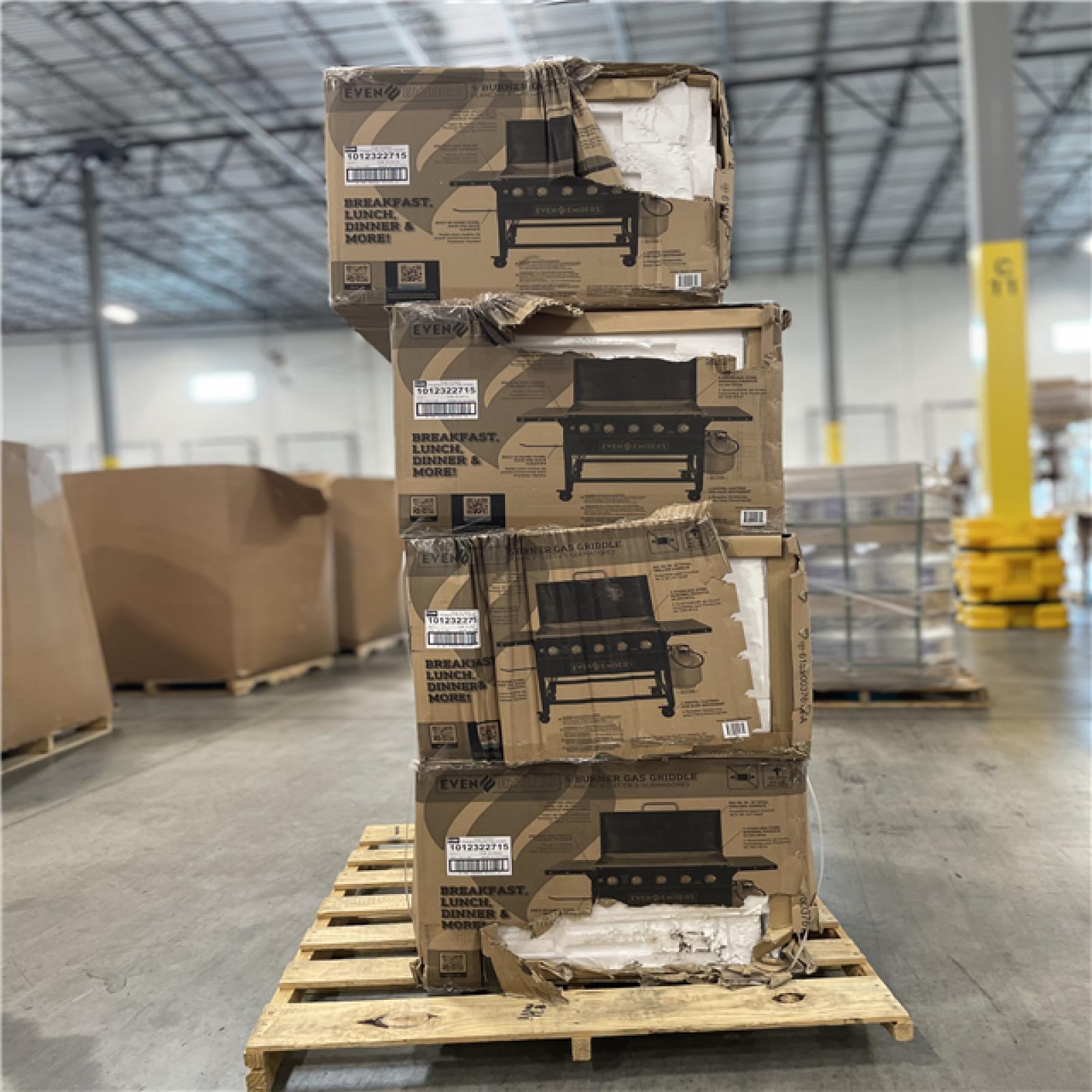 DALLAS LOCATION- EVEN EMBERS 5-Burner Propane Gas Griddle PALLET (4 UNITS)