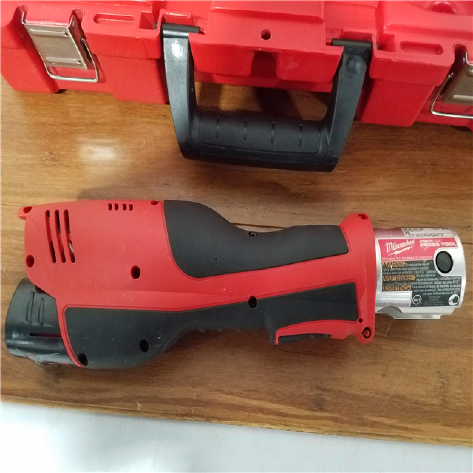 California AS-IS Milwaukee M12 Force Logic Press Tool Kit, Includes (2) Batteries, Charger & Hard Case