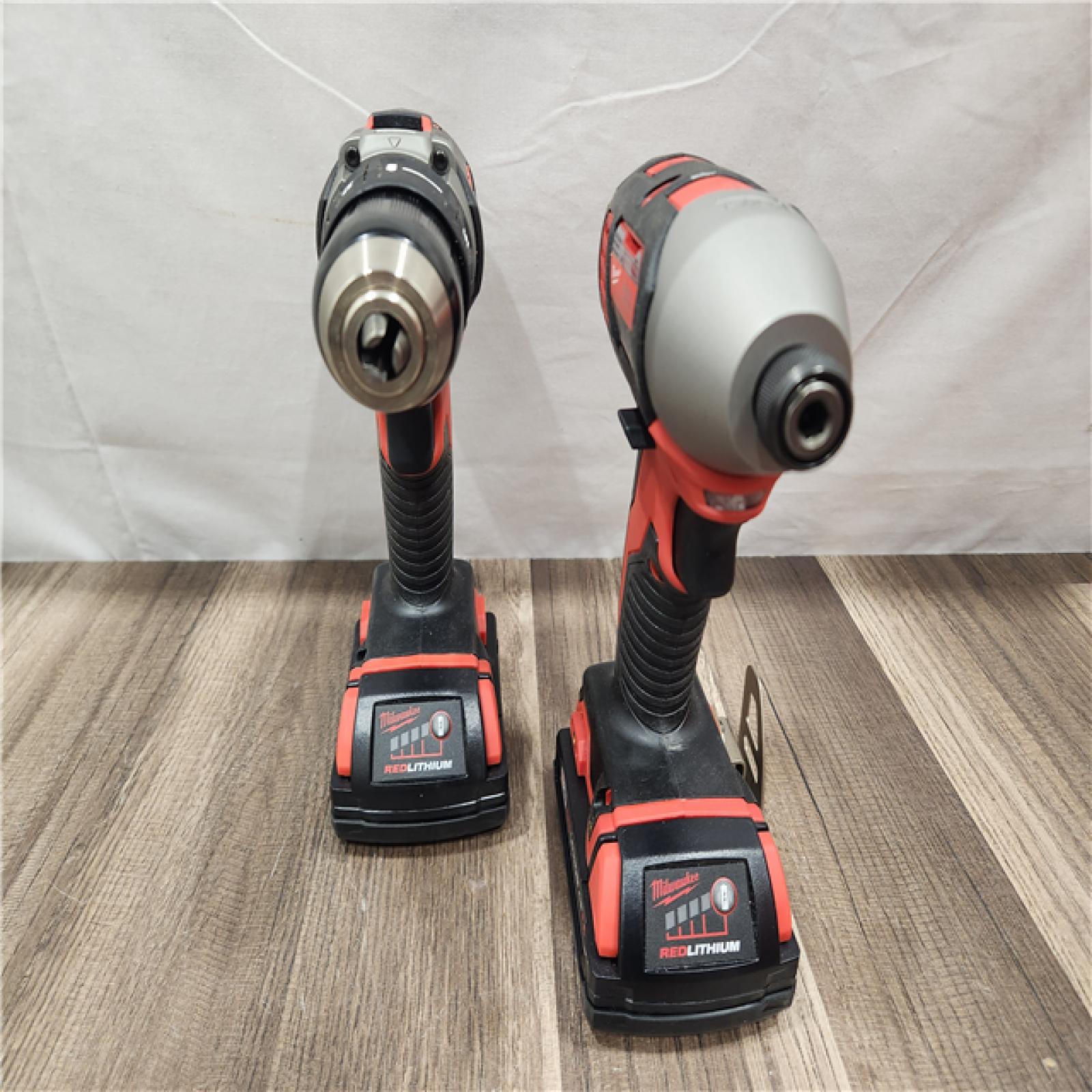 AS-IS- Milwaukee 18V Cordless Brushed 2-Tool Drill/Driver and Impact Driver Kit