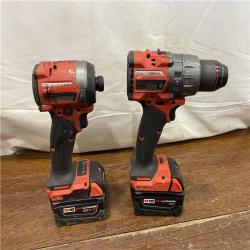 AS-IS MILWAUKEE M18 FUEL 18V Lithium-Ion Brushless Cordless Hammer Drill and Impact Driver Combo Kit (2-Tool) with 2 Batteries