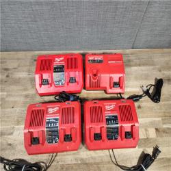 HOUSTON LOCATION - AS-IS MILWAUKEE BATTERY CHARGER PACK QTY - 4