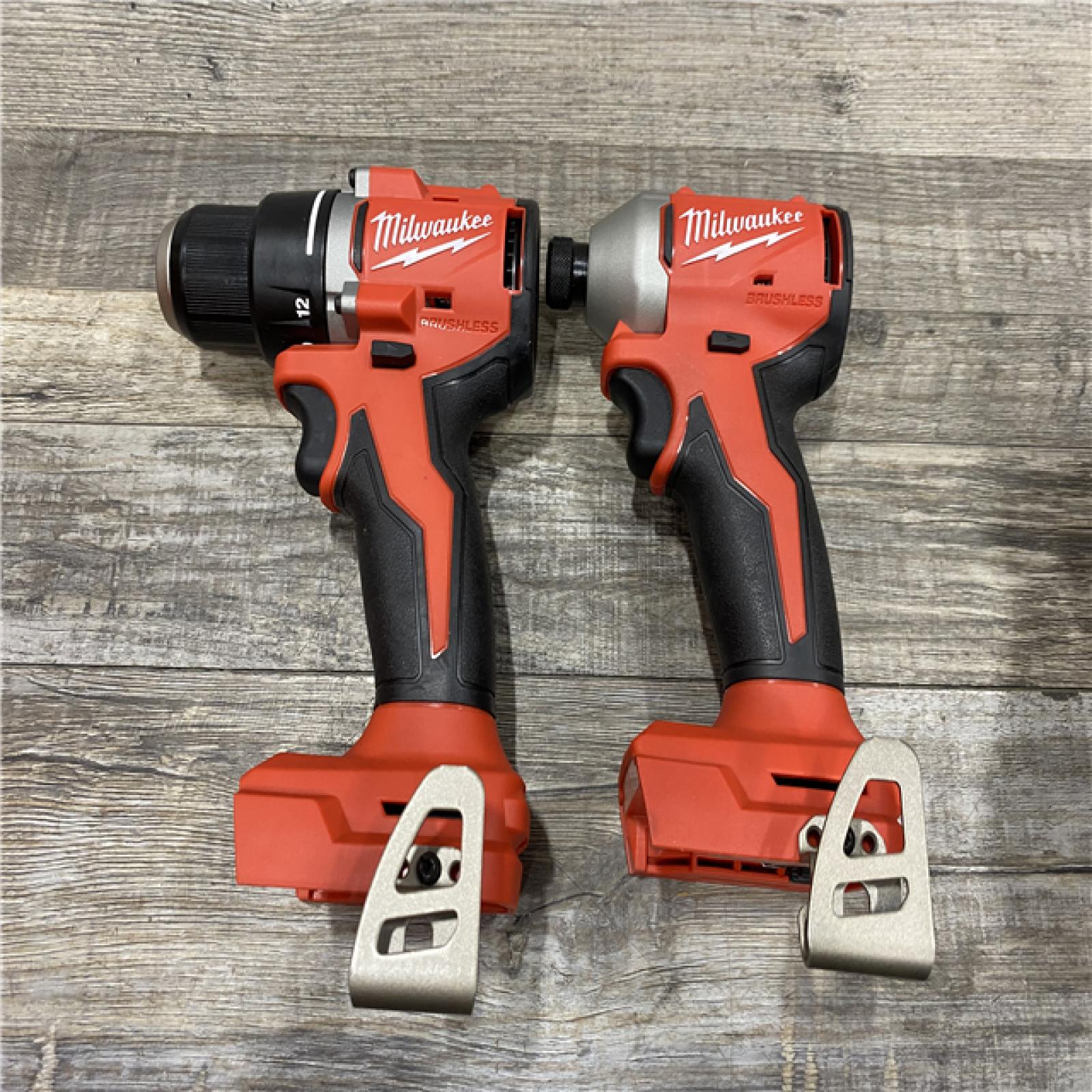 AS-IS Milwaukee 18V Lithium-Ion Brushless Cordless Compact Drill/Impact Combo Kit