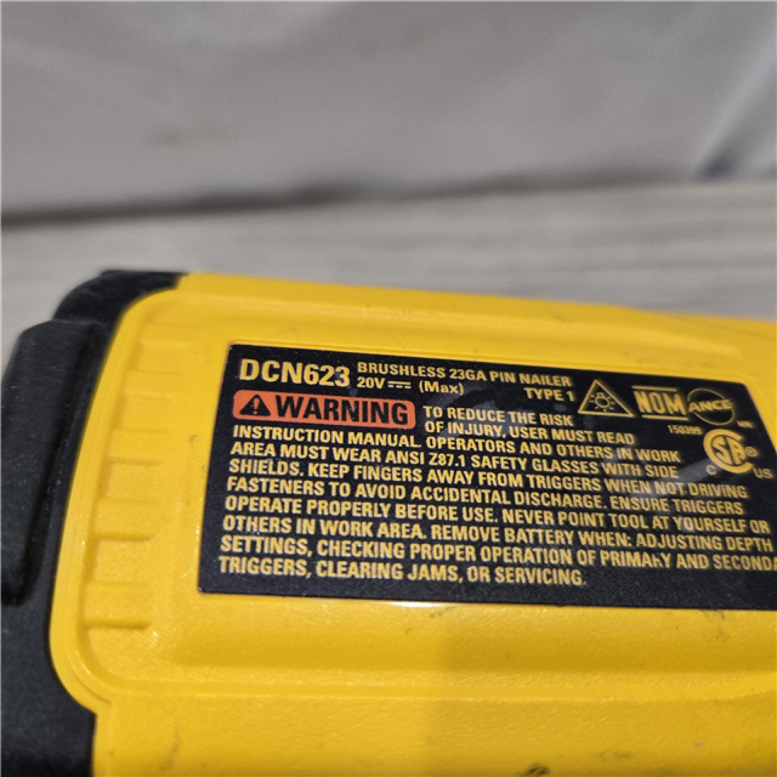 AS-IS DeWalt DCN623D1 20V MAX Atomic Compact Cordless Pin Nailer Kit
