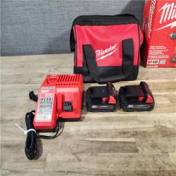HOUSTON LOCATION - AS-IS Milwaukee 18V Cordless Brushed 2-Tool Drill/Driver and Impact Driver Kit