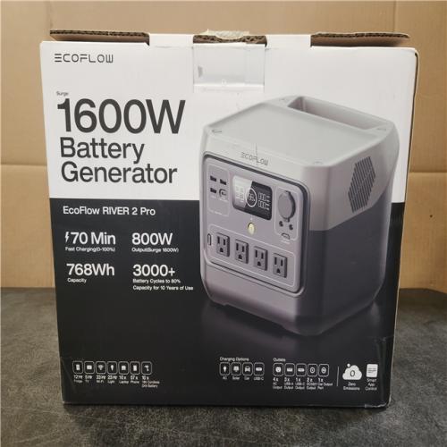 Phoenix NEW EcoFlow 800W Output/1600W Peak Push-Button Start Battery Generator RIVER 2 Pro, LFP Battery, Fast Charging for Outdoor, Camping
