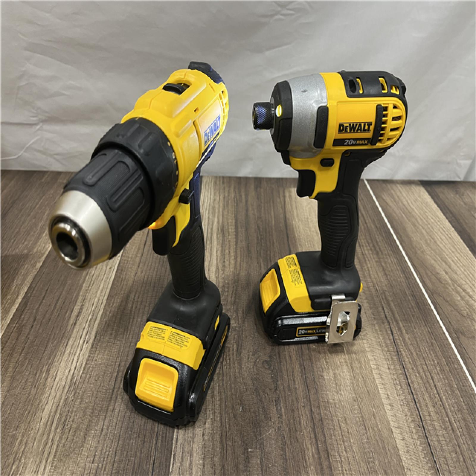 GOOD DeWALT 20V MAX Cordless Drill Driver/Impact Driver Combo Kit 1.3 Ah Lithium Ion