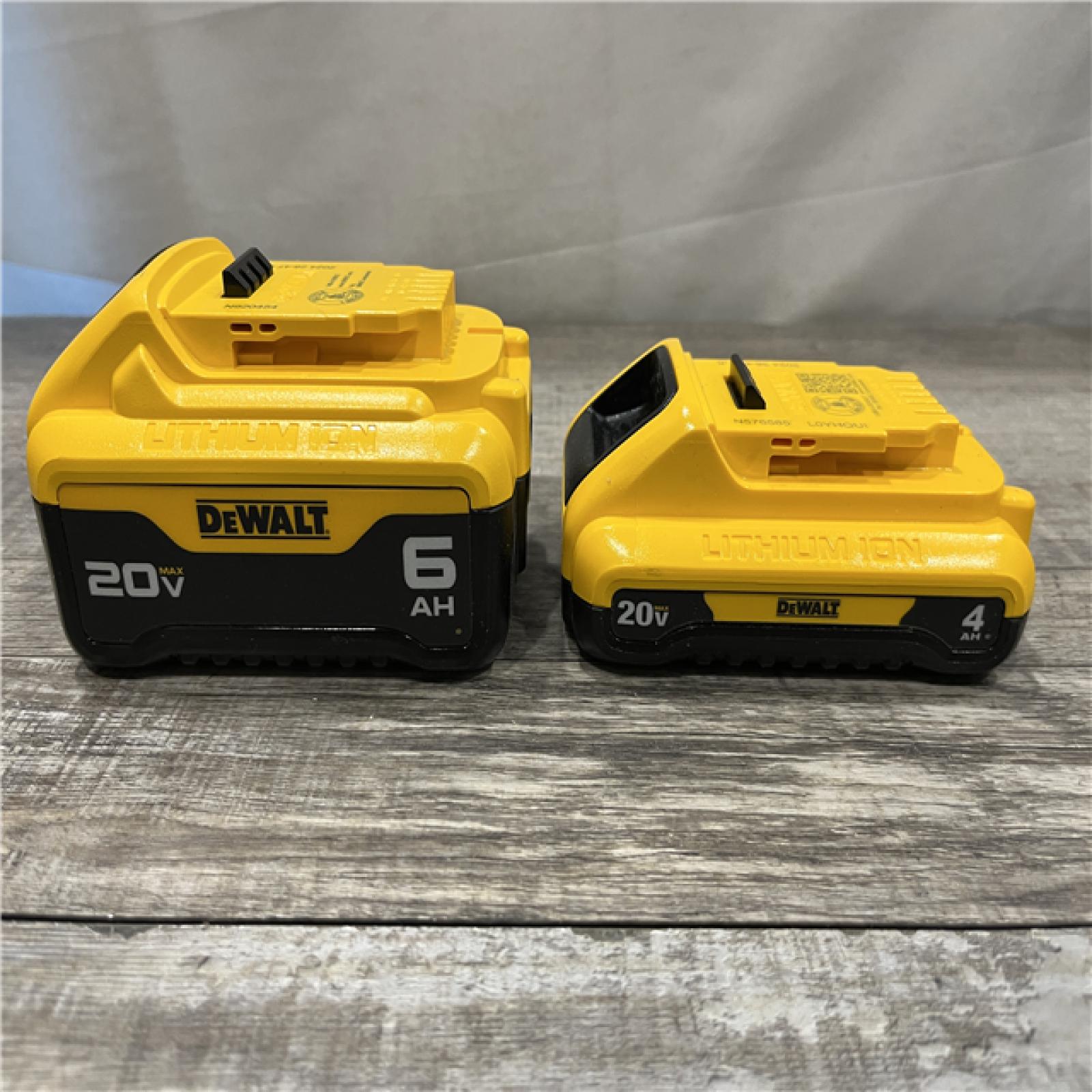 AS-IS DEWALT 20V MAX Lithium-Ion 6.0Ah and 4.0Ah Battery and Charger Starter Kit