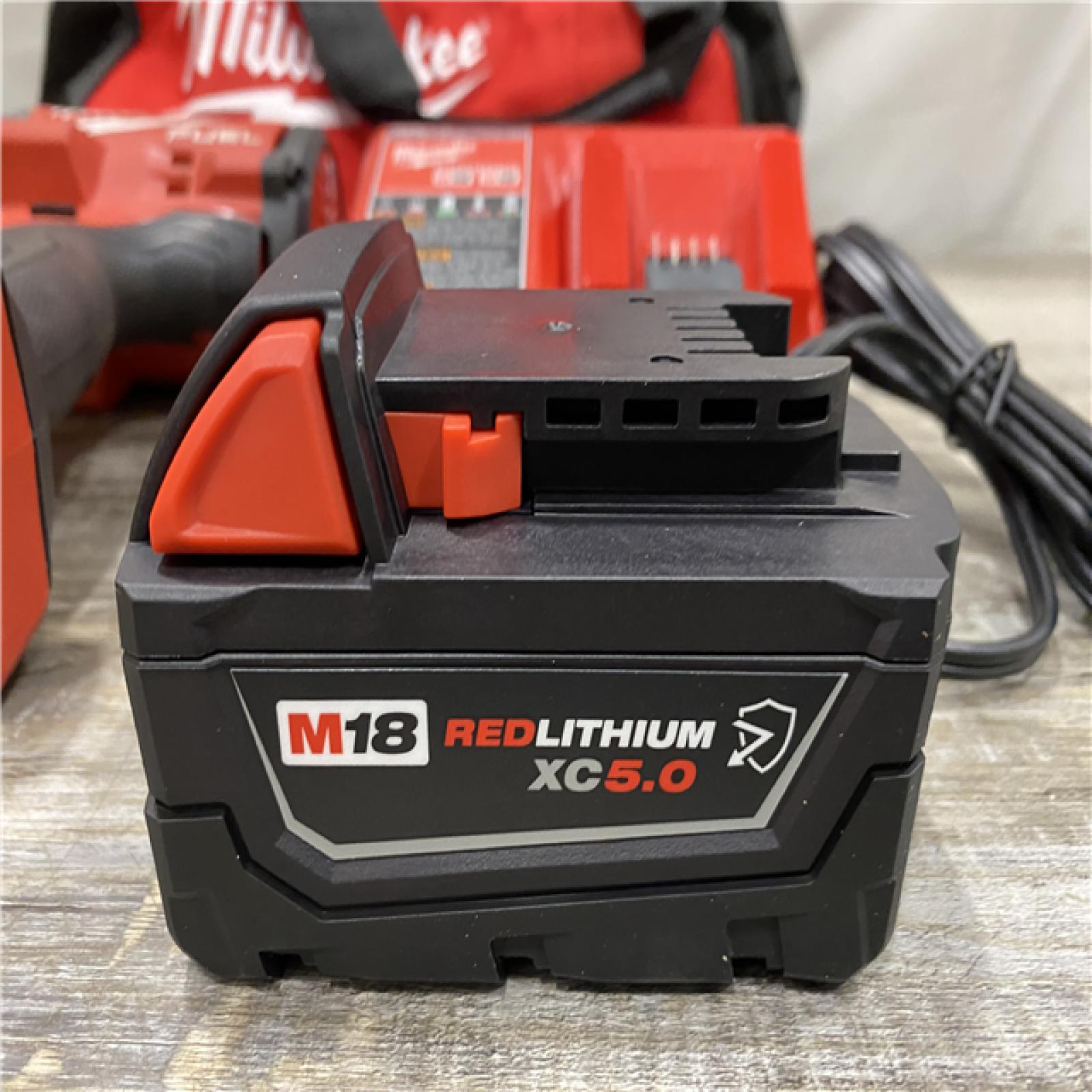 AS-IS Milwaukee FUEL 18V Lithium-Ion Brushless Cordless 1/2 in. Impact Wrench w/Friction Ring Kit