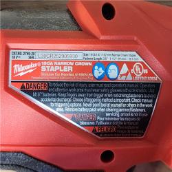 HOUSTON LOCATION - AS-IS Milwaukee  FUEL 18-Volt Lithium-Ion Brushless Cordless 18-Gauge 1/4 in. Narrow Crown Stapler (Tool-Only)