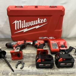 AS-IS Milwaukee FUEL 18V Lithium-Ion Brushless Cordless Hammer Drill and Impact Driver Combo Kit