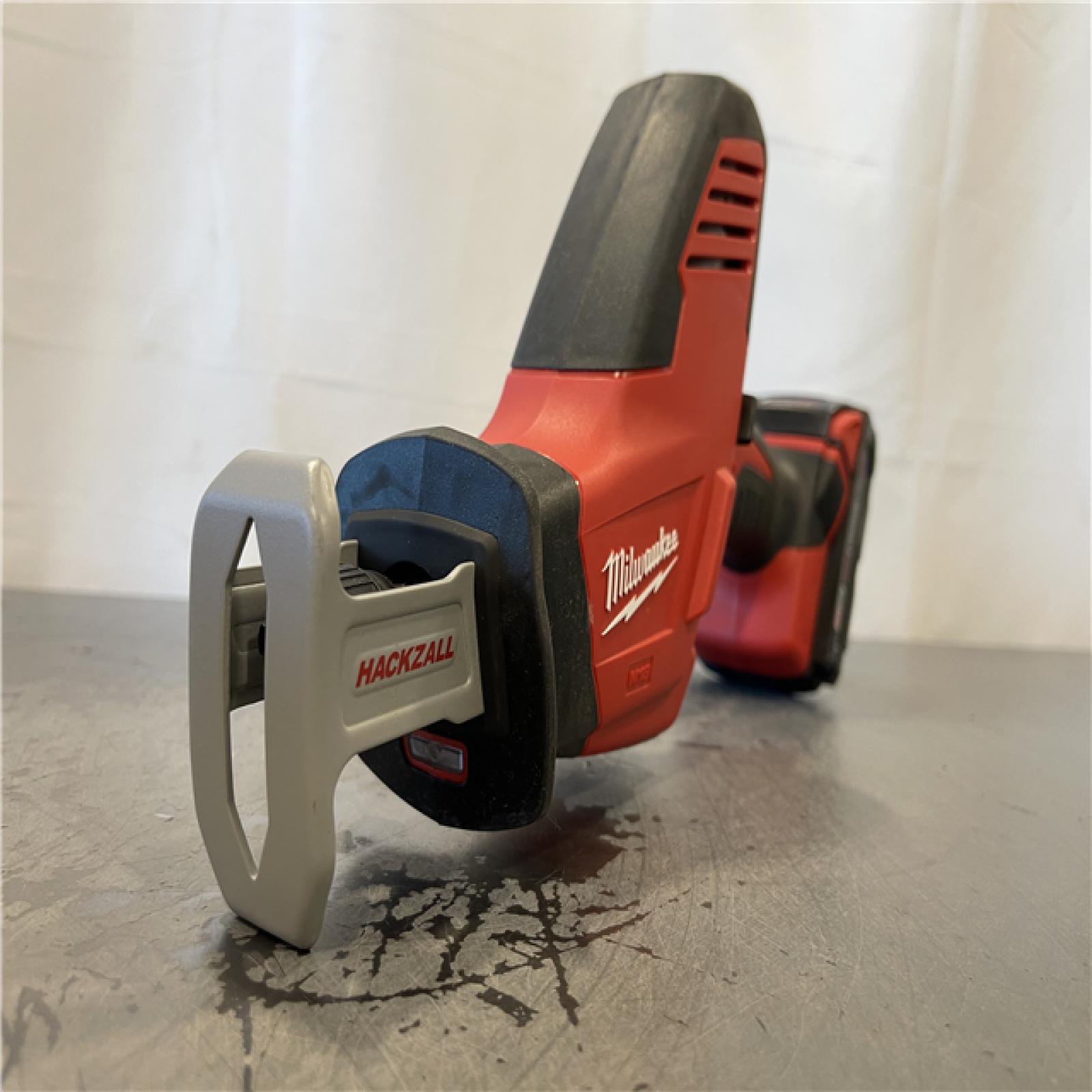 AS-IS - Milwaukee M18 18V Lithium-Ion Cordless HACKZALL Reciprocating Saw with 2.0 Ah Compact Battery