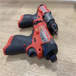 AS-IS Milwaukee FUEL 12-Volt Lithium-Ion Brushless Cordless Hammer Drill and Impact Driver Combo Kit