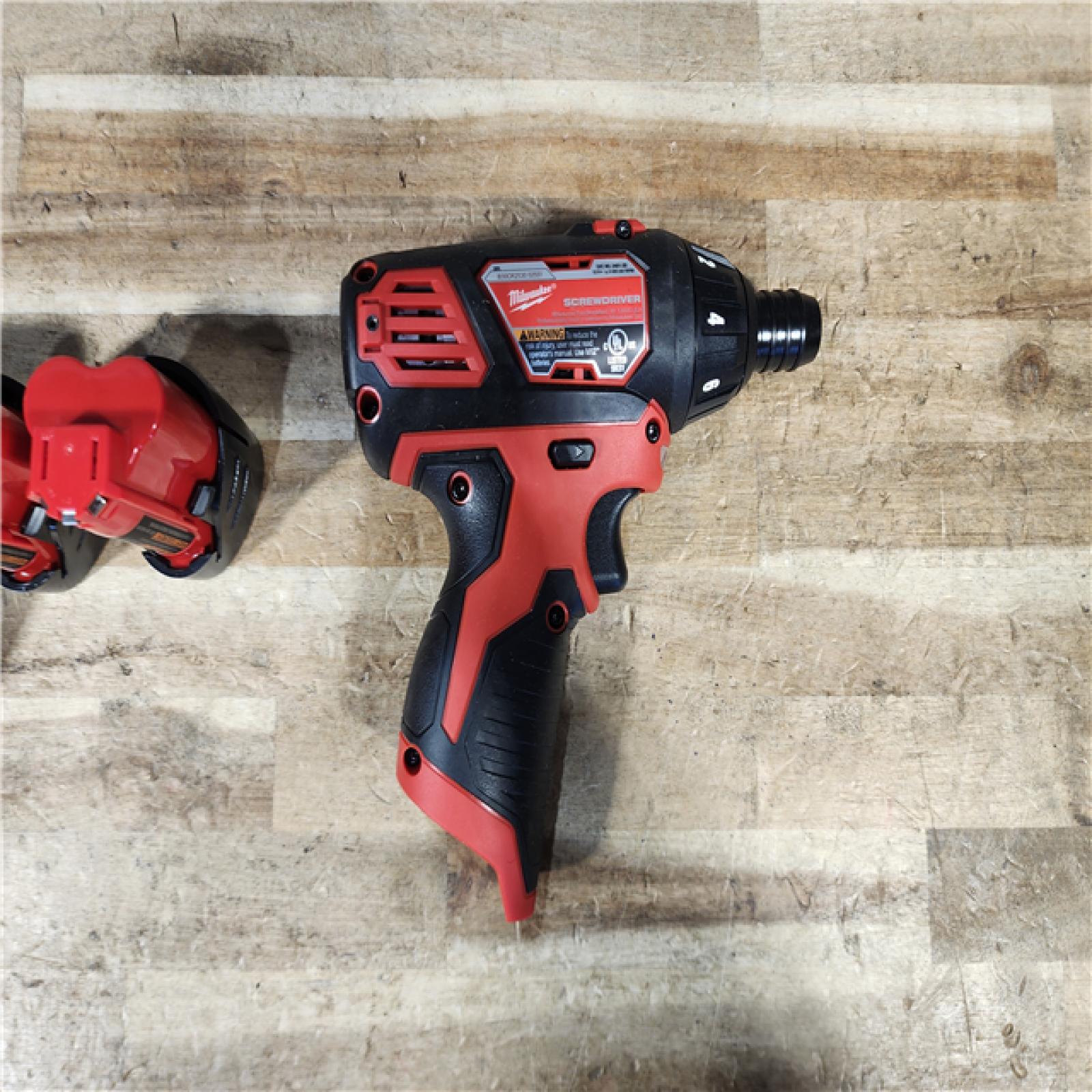HOUSTON LOCATION - AS - IS Milwaukee 12V Lithium-Ion Cordless 1/4 in. Hex Screwdriver Kit