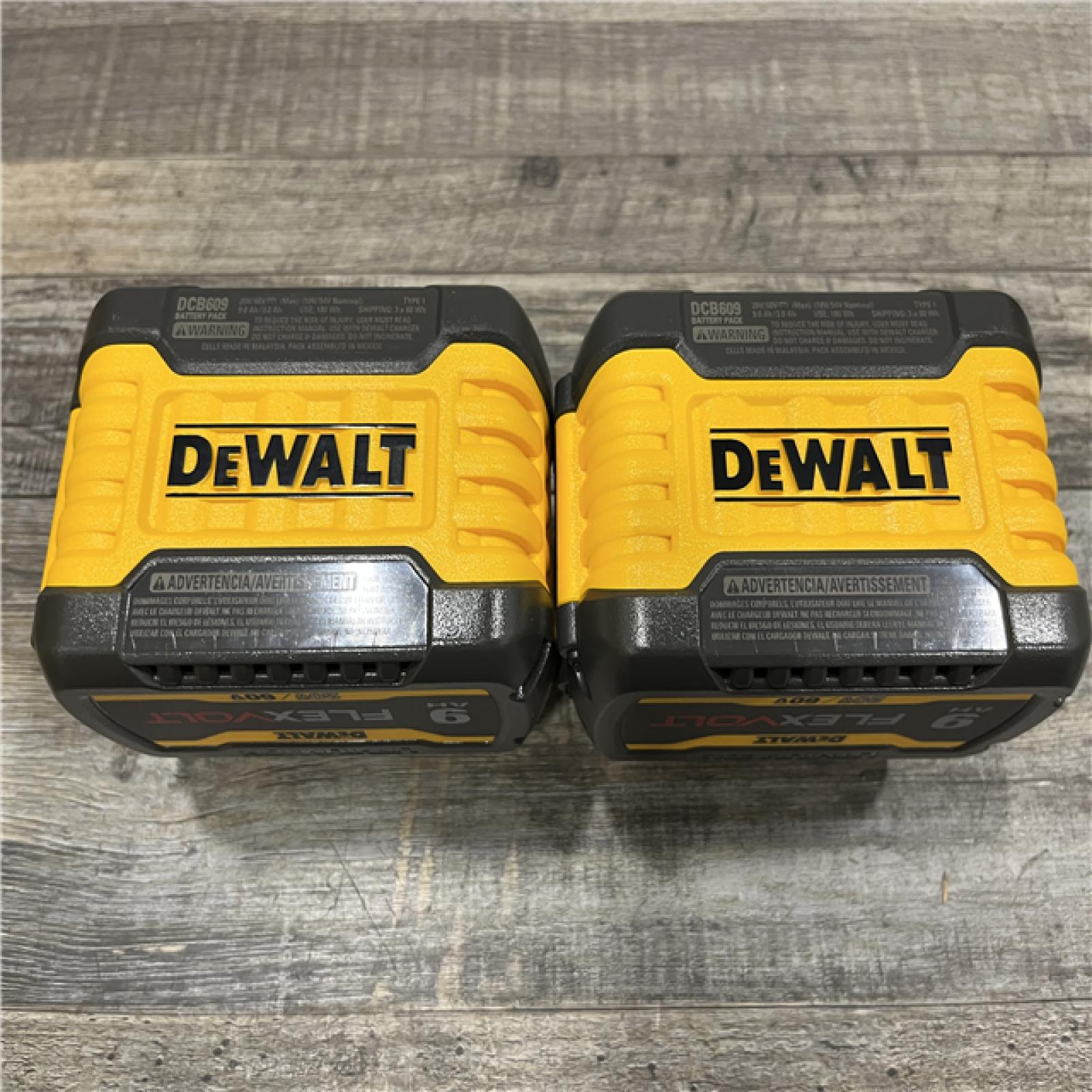 LIKE NEW - DEWALT FLEXVOLT 20-Volt /60-Volt MAX Lithium-Ion 9.0Ah Battery (2-Pack)