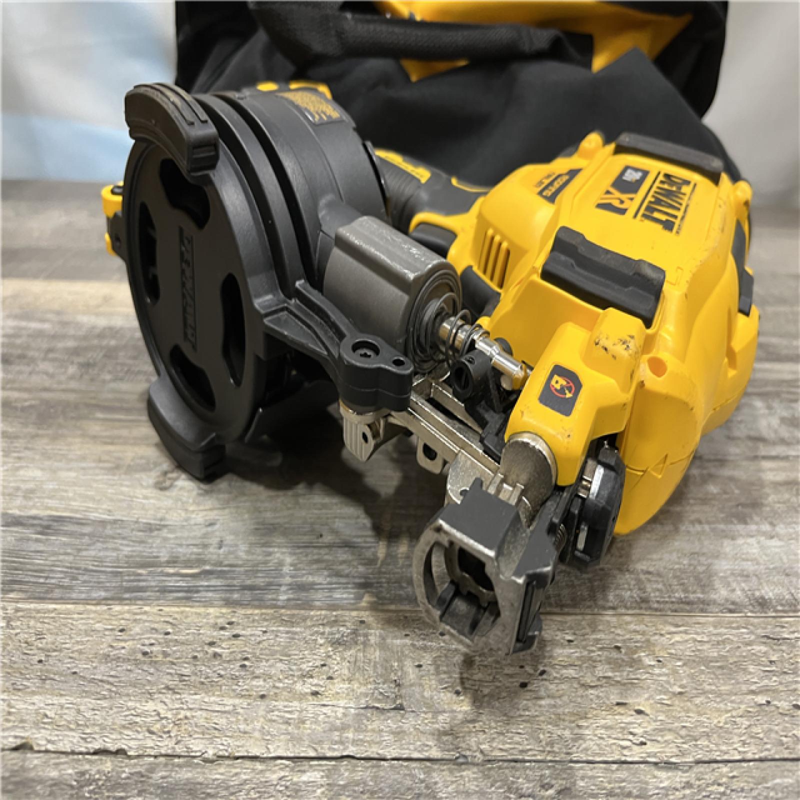AS-IS DEWALT 20V MAX Lithium-Ion 15-Degree Electric Cordless Roofing Nailer Kit
