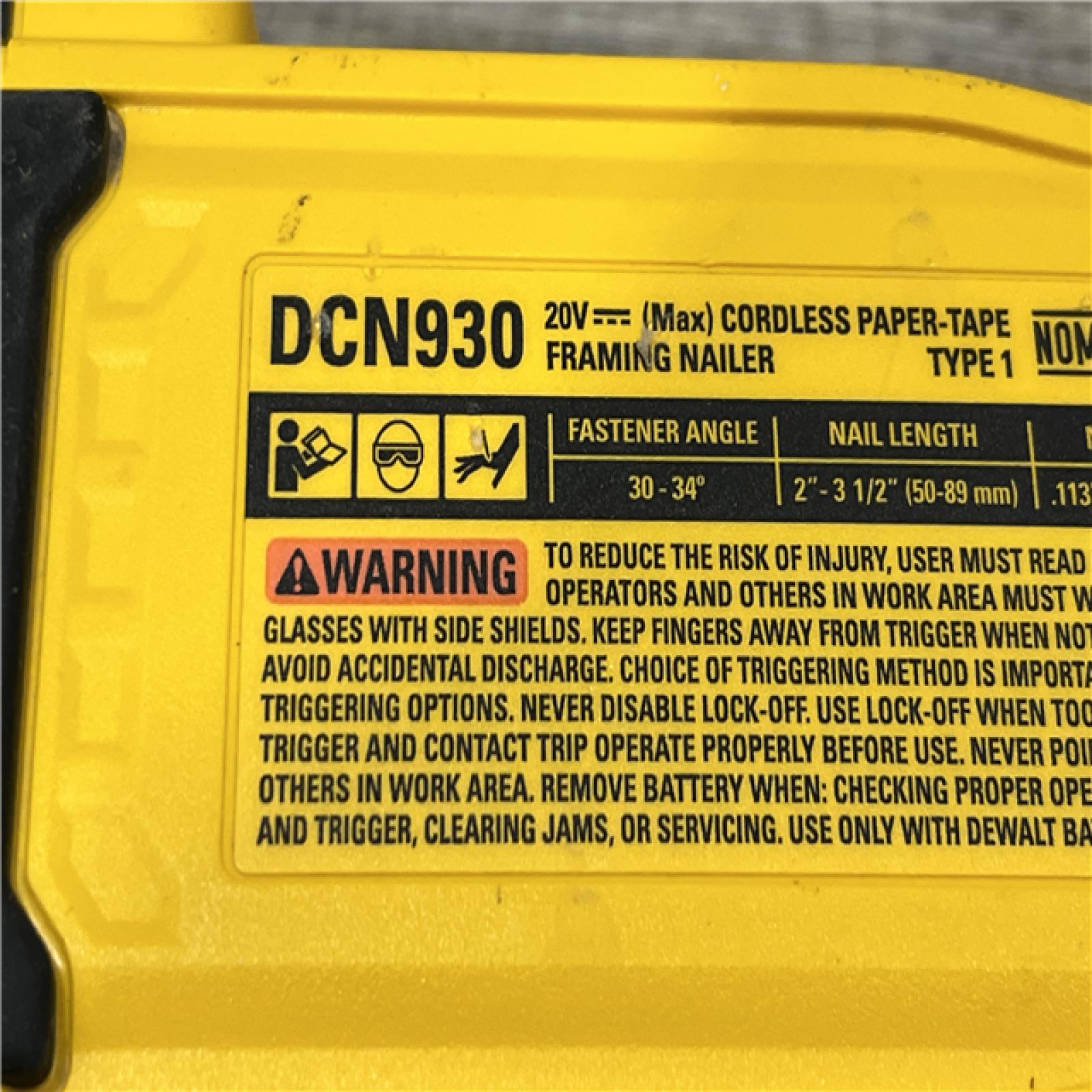 AS-IS DEWALT 20V 30 Degree Cordless Framing Nailer (Tool-Only)