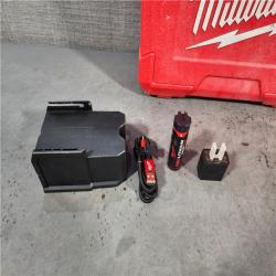HOUSTON LOCATION - AS-IS Milwaukee-3522-21 Green Beam Laser Cross Line Plumb Point USB Rechargeable