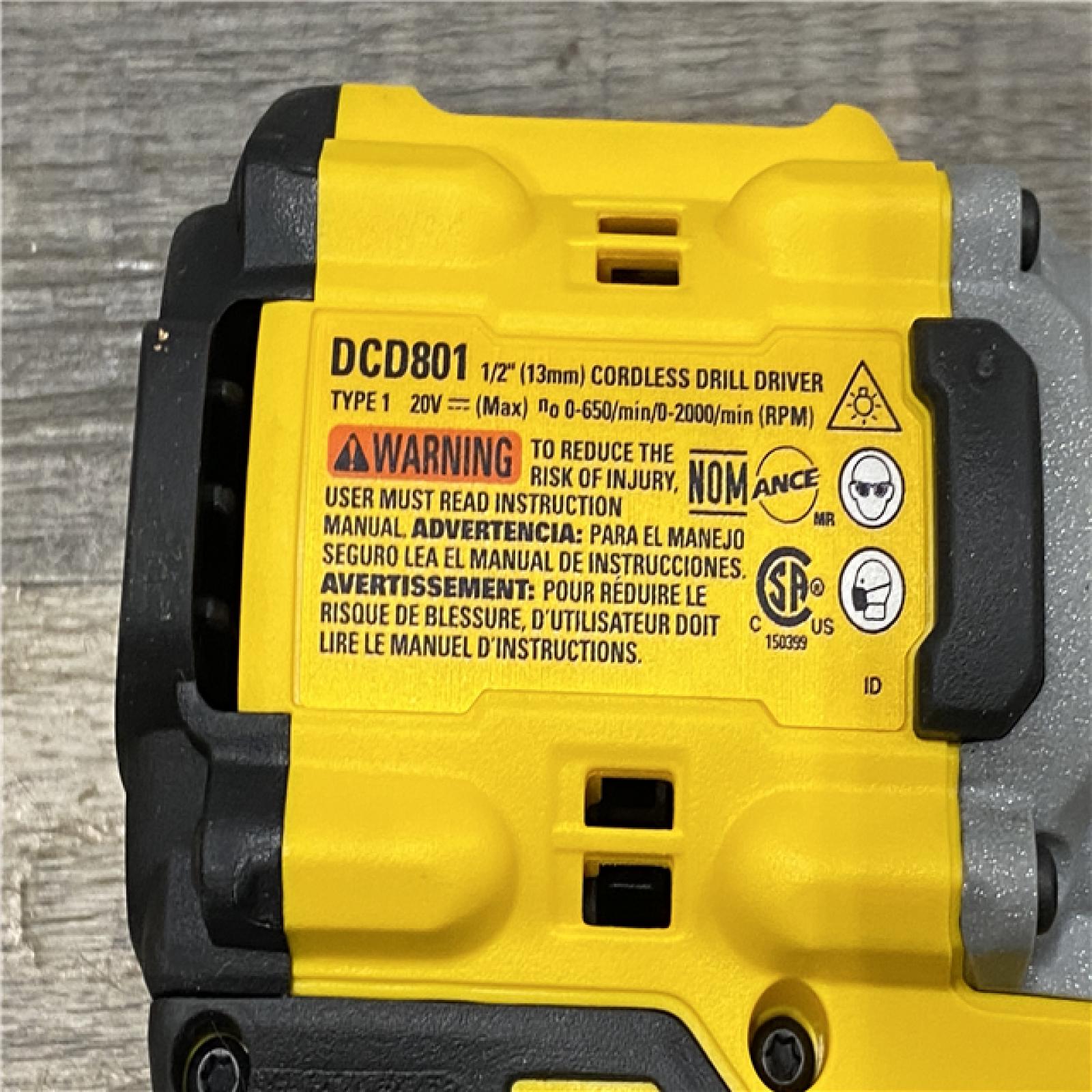 AS-IS DEWALT 20V XR Lithium-Ion Cordless Brushless 1/2 in. Drill/Driver Kit