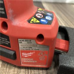 AS-IS Milwaukee  FUEL 8 in. 12V Lithium-Ion Brushless Cordless Battery Hedge Trimmer (Tool-Only)