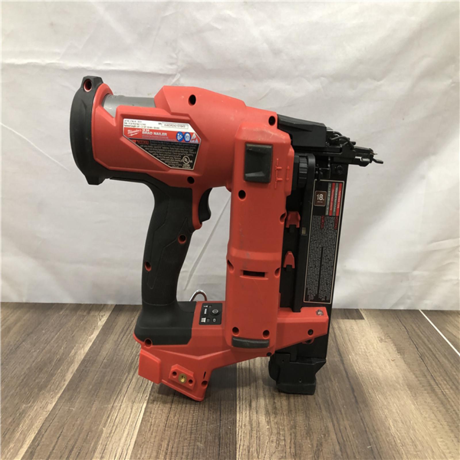 AS-IS Milwaukee FUEL 18-Volt Lithium-Ion Brushless Cordless Gen II 18-Gauge Brad Nailer (Tool-Only)