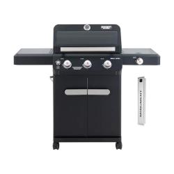 Phoenix LIKE NEW Monument Grills Mesa 3-Burner Propane Gas Grill in Black with Clear View Lid, LED Controls, Smoke Box, and Side Burner