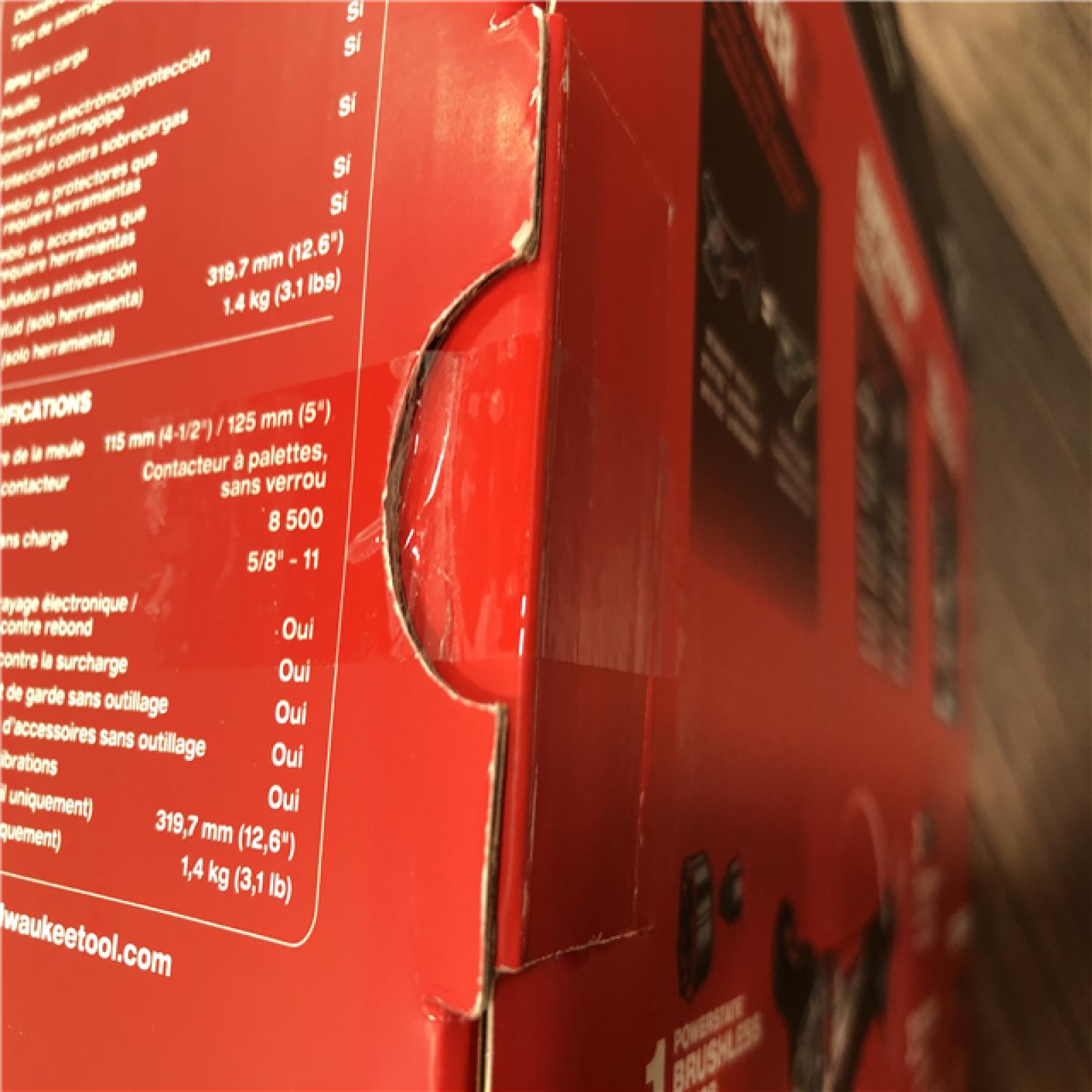 NEW- Milwaukee FUEL 18V Lithium-Ion Brushless Cordless 4-1/2 in./5 in. Grinder w/Paddle Switch (Tool-Only)