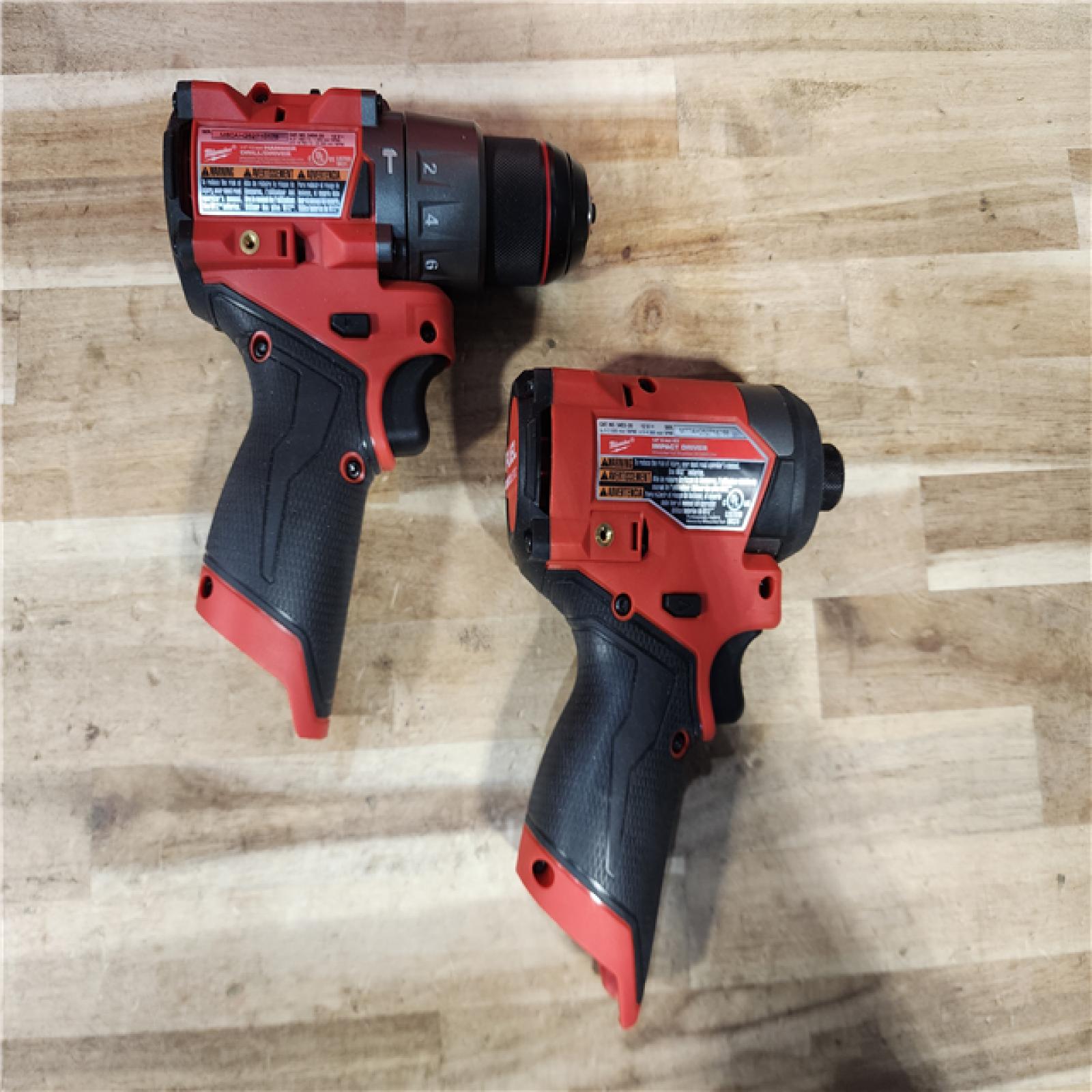 HOUSTON LOCATION - AS-IS Milwaukee  FUEL 12-Volt Lithium-Ion Brushless Cordless Hammer Drill and Impact Driver Combo Kit