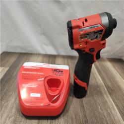 AS-IS- Milwaukee M12 FUEL 12-Volt Lithium-Ion Brushless Cordless 1/4 in. Hex Impact Driver Compact Kit