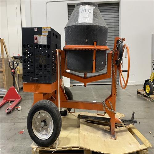 Dallas Location - As-Is TK Equipment 9 cu. ft. Poly Drum Towable Concrete Mixer with 270cc Gas Motor