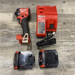 AS-IS Milwaukee FUEL 18V Lithium-Ion Brushless Cordless 1/4 in. Hex Impact Driver Kit