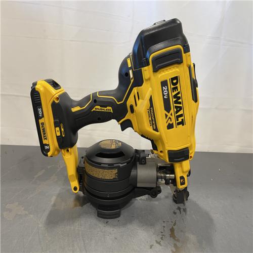 AS-IS - DEWALT 20V MAX Lithium-Ion 15-Degree Electric Cordless Roofing Nailer Kit