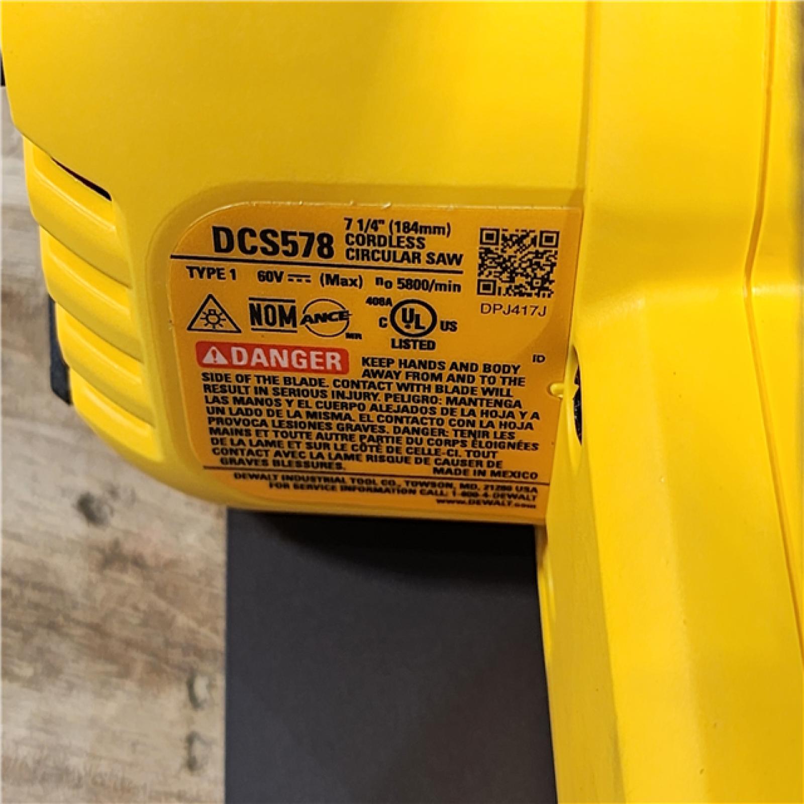 HOUSTON LOCATION - AS-IS DeWALT Flexvolt Max 7-1/4  60V Brushless Circular Saw (Tool Only)