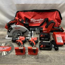 AS-IS Milwaukee 18-Volt Lithium-Ion Brushless Cordless (4-Tool) Combo Kit