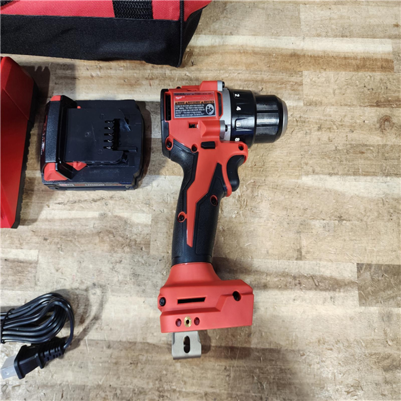 HOUSTON LOCATION - AS - IS Milwaukee 18V Lithium-Ion Brushless Cordless 1/2 in. Compact Drill/Driver with kit