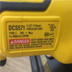 AS-IS DEWALT ATOMIC 20V MAX Cordless Brushless 4-1/2 in. Circular Saw (Tool Only)