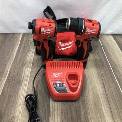 AS-IS Milwaukee 12-Volt Lithium-Ion Brushless Cordless Subcompact Drill and Impact Driver Combo Kit