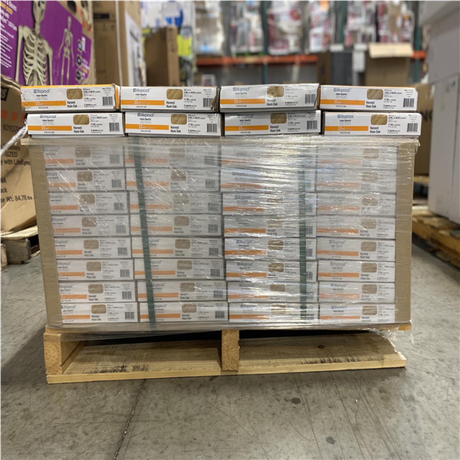DALLAS LOCATION- Lifeproof Harvest Hues Oak 22 MIL x 9 in. W x 48 in. L Vinyl Flooring Pallet(40 Units)