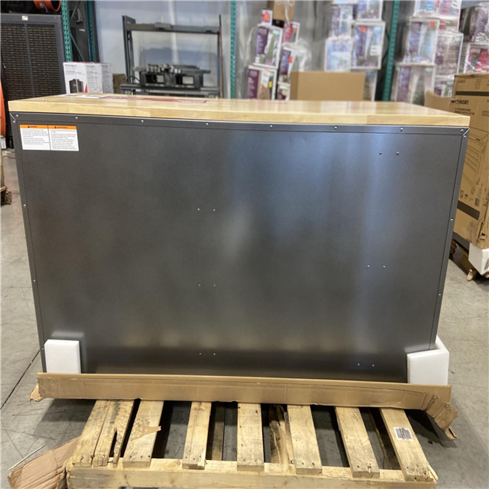 DALLAS LOCATION - Husky 61 in. W x 24 in. D Standard Duty 10-Drawer Mobile Workbench Tool Chest with Sliding Bin Storage Drawer in Silver