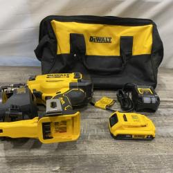 AS-IS DEWALT 20V MAX Lithium-Ion 15-Degree Electric Cordless Roofing Nailer Kit