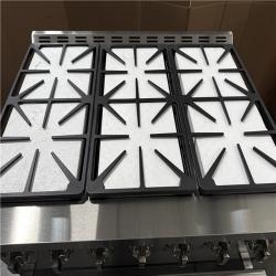 California AS-IS Duro 36 in 6-Burner Gas Range in Stainless Steel with Convection Oven Model FF3618; (Small dents on side)