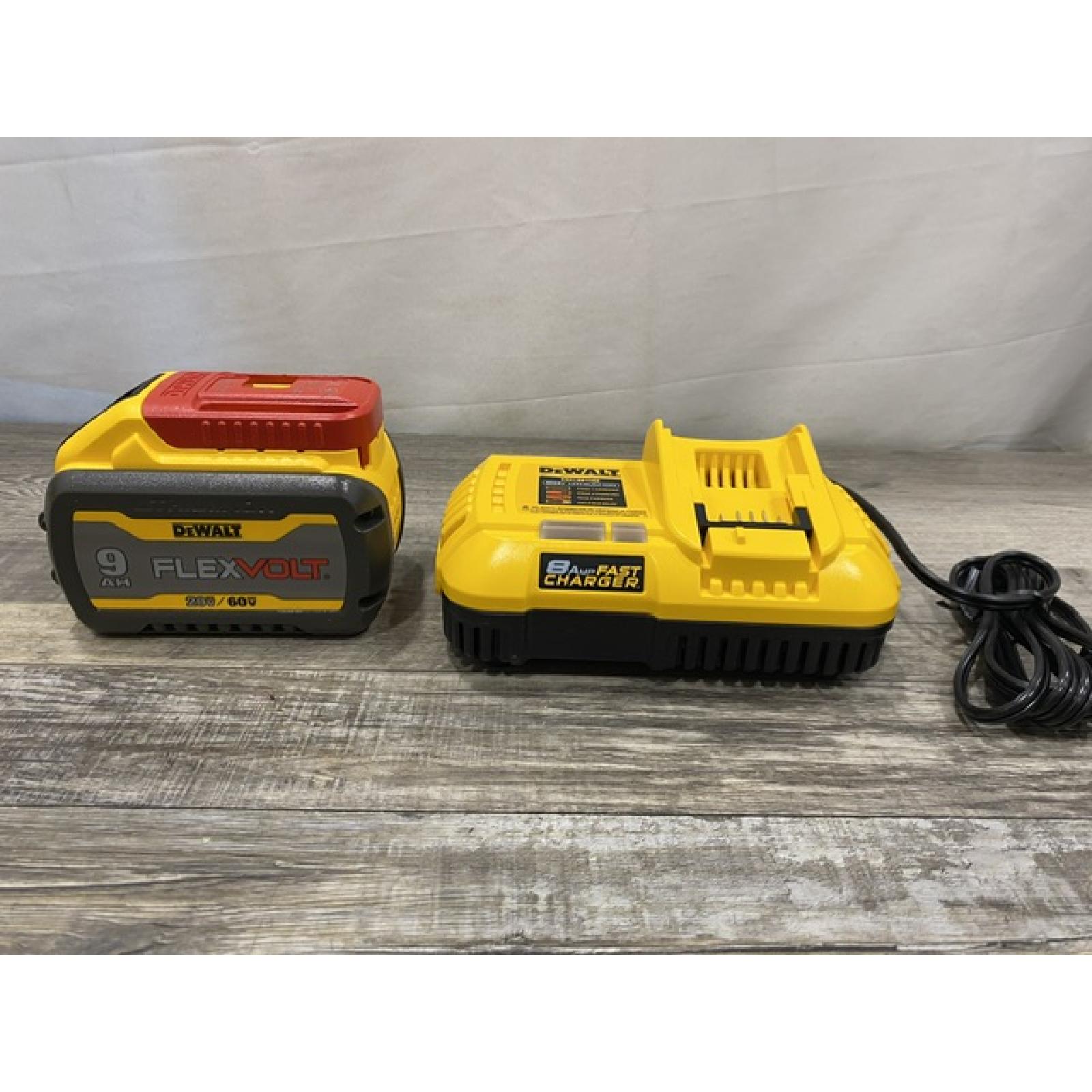 AS-IS DEWALT 20V/60V MAX FLEXVOLT Lithium-Ion 9.0Ah Battery and Charger Starter Kit