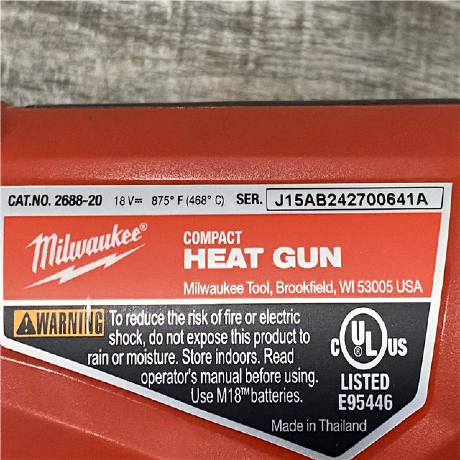 AS-IS Milwaukee 18V Lithium-Ion Cordless Compact Heat Gun (Tool-Only)