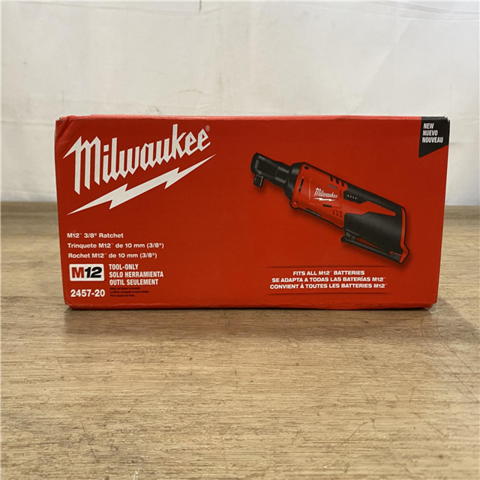 NEW! Milwaukee 12V Lithium-Ion Cordless 3/8 in. Ratchet (Tool-Only)