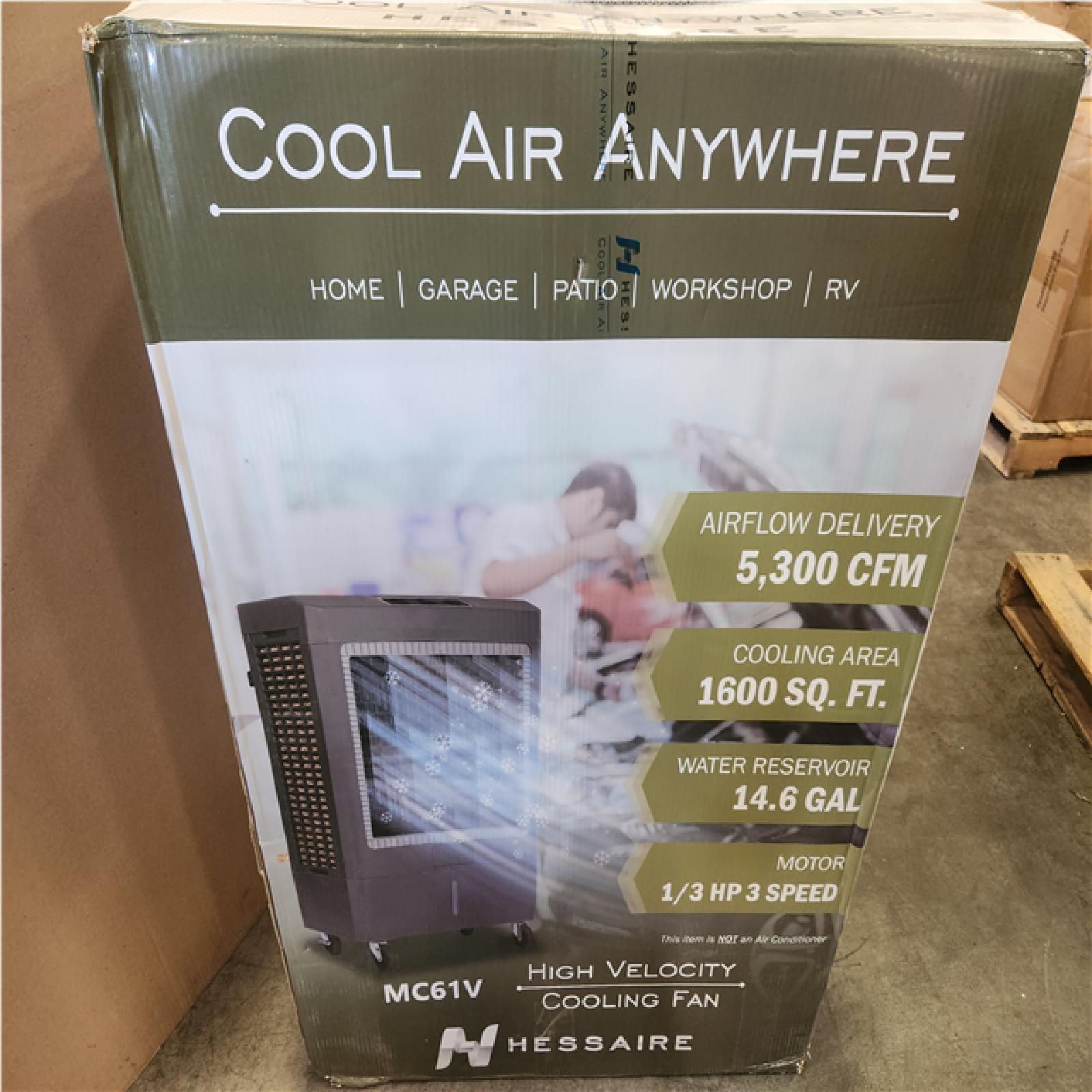 Phoenix NEW Hessaire 5,300 CFM 3-Speed Portable Evaporative Cooler (Swamp Cooler) for 1,600 sq. ft.