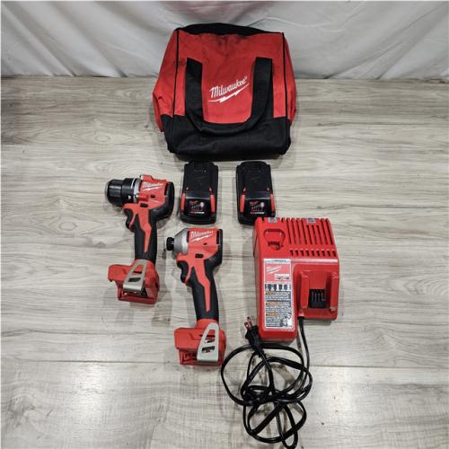 AS-IS Milwaukee 18V Lithium-Ion Brushless Cordless Compact Drill/Impact Combo Kit